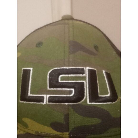 LSU Tigers Camoflauge 47 Brand Snapback Hat Cap Men's Collge Green Army - Picture 2 of 12